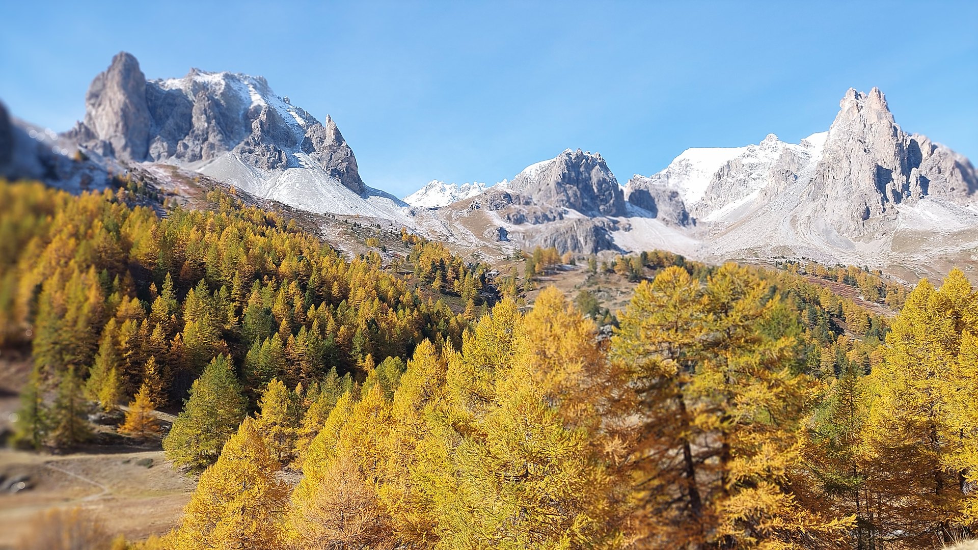 Panorama de la montée au lac long