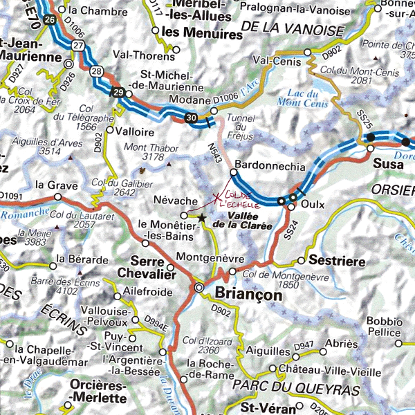 Carte du Briançonnais